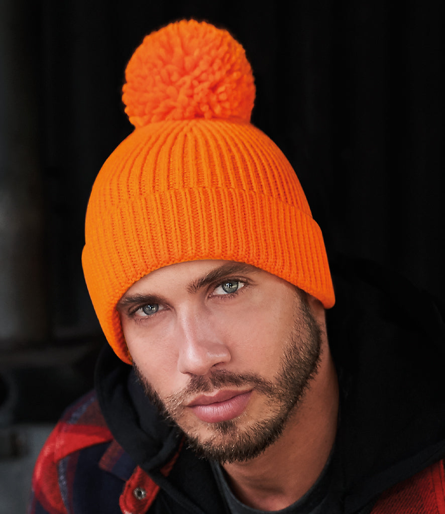 Orange Pom Beanie Schrader Pom Beanie Vintage Orange Multi